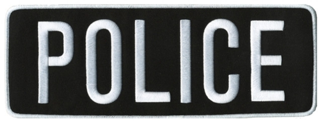 Police Patch White and Black
